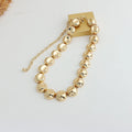 Minimalist Gold Bead Choker Necklace [8XASU7Y8]