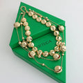 Minimalist Gold Bead Choker Necklace [DNQB8HP0]