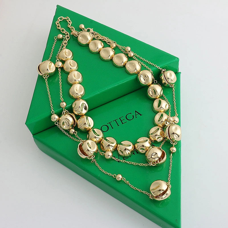 Minimalist Gold Bead Choker Necklace [DNQB8HP0]