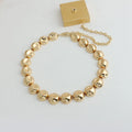 Minimalist Gold Bead Choker Necklace [LVUS0IJV]