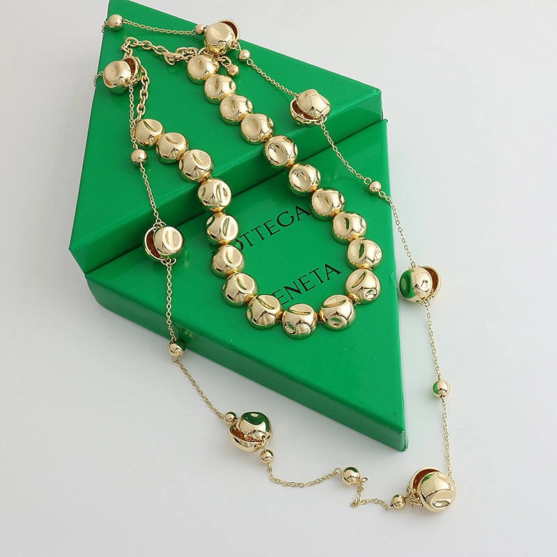 Minimalist Gold Bead Choker Necklace [1UO4Y5ZY]