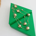 Minimalist Gold Bead Choker Necklace [LSQJTNH2]