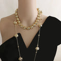 Minimalist Gold Bead Choker Necklace [G7AZF2QX]
