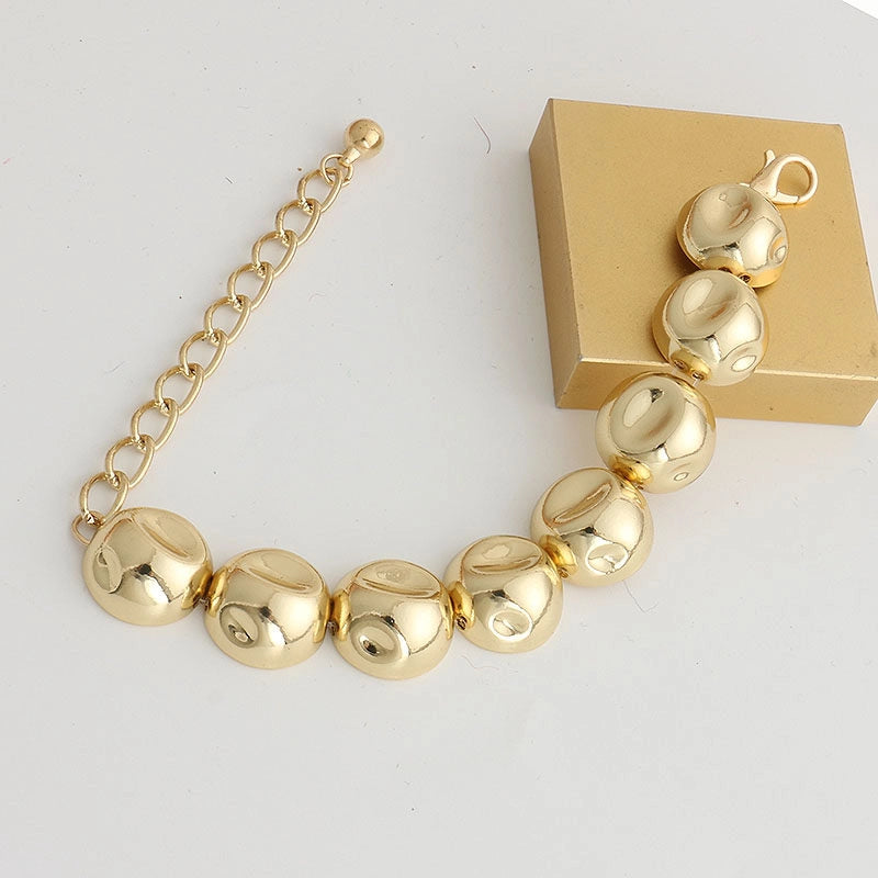 Minimalist Gold Bead Choker Necklace [9BCTG3ES]