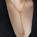 Minimalist Knot Drawstring Necklace [RJ8I0VD5]