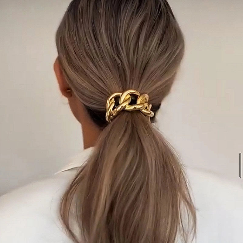 Minimalist Metal Chain Hair Tie [UCY6HQ7F]