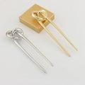 Minimalist Metal Knotted Hairpin [X2JF61A5]