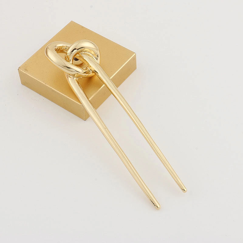 Minimalist Metal Knotted Hairpin [KYV6HW21]