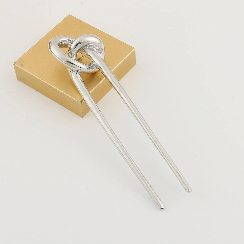 Minimalist Metal Knotted Hairpin [3QU8S2BS]