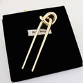 Minimalist Metal Knotted Hairpin [BX0C5XQ4]