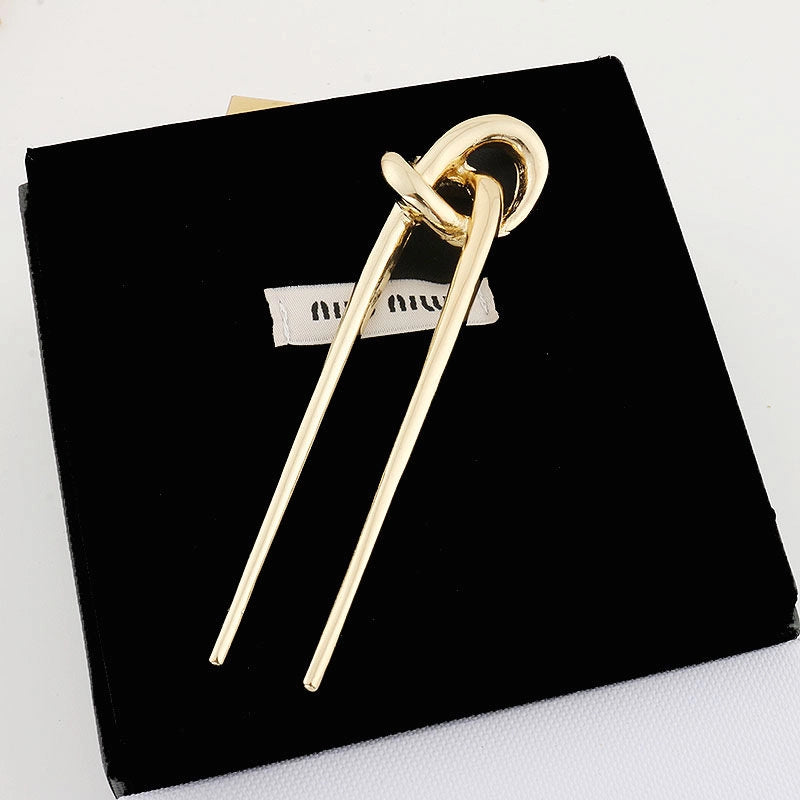 Minimalist Metal Knotted Hairpin [BX0C5XQ4]