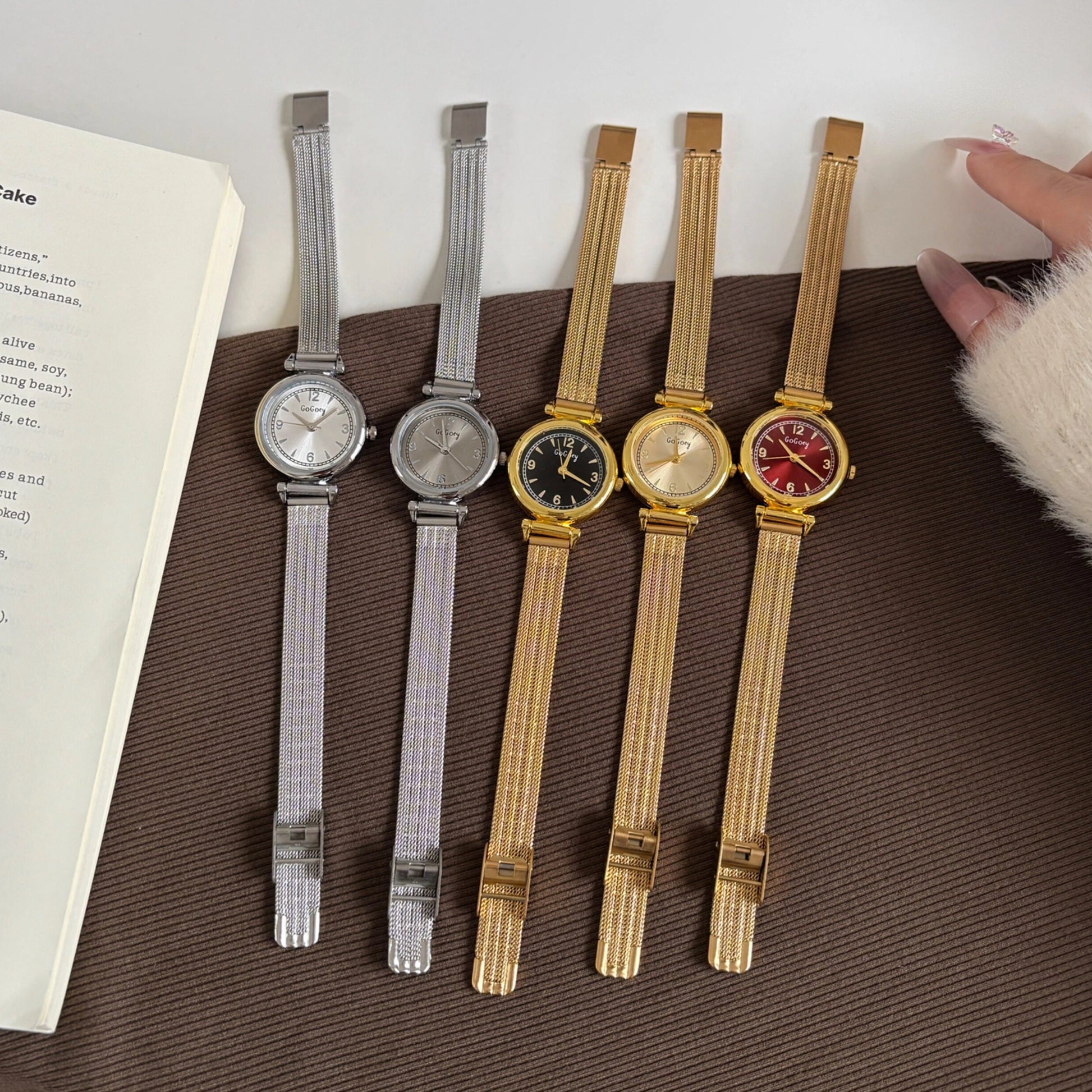 Minimalist Round Mesh Strap Watch [Y7NTUDG5]