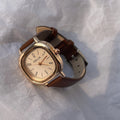 Minimalist Square Dial Faux Leather Watch [9VP6A0T8]