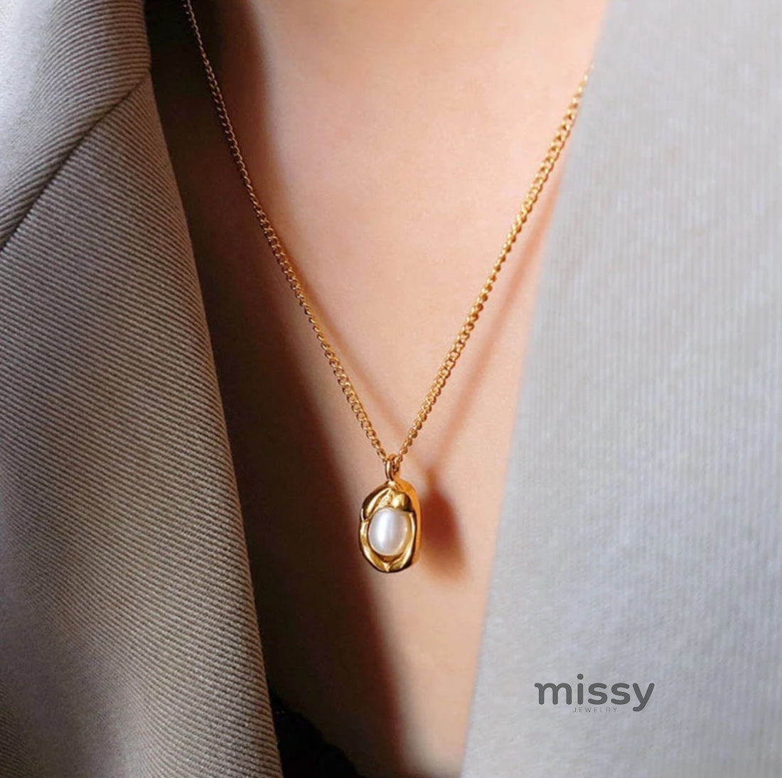 Miraya Pearl Pod Necklace [48UT9PED]