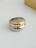 Mixed Metal Double Layer Ring [CELKE71U]