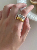 Mixed Metal Double Layer Ring [G7M1BKUA]