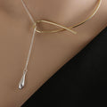 Mixed Metal Geometric Pendant Necklace [61SFR4LD]
