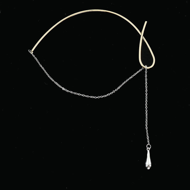 Mixed Metal Geometric Pendant Necklace [0APGE2DH]