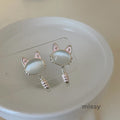 Mollie Iridescent Cat Studs [11G217VU]