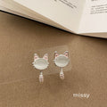 Mollie Iridescent Cat Studs [Z1IUFTSY]