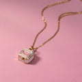 MOM Square Locket Pendant Necklace [K4UOC4O8]