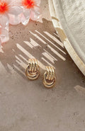 Missy Jewelry Morgan Intertwined Gold Hoop Earrings