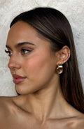 Missy Jewelry Morgan Intertwined Gold Hoop Earrings