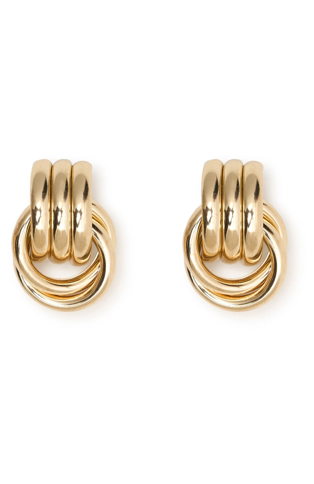 Missy Jewelry Morgan Intertwined Gold Hoop Earrings