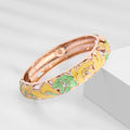 Morning Glory Enamel Cuff Bracelet [BCGPI6R5]
