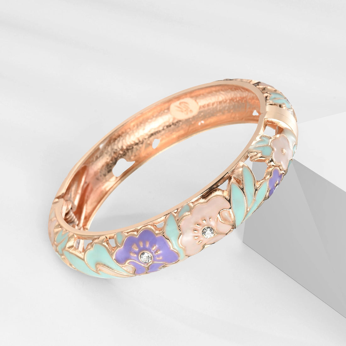 Morning Glory Enamel Cuff Bracelet [2C7OXWAT]