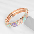 Morning Glory Enamel Cuff Bracelet [IM5AHN2C]