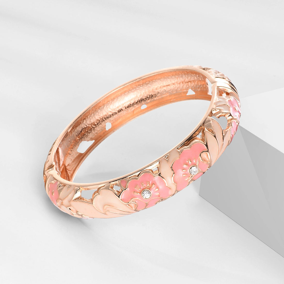 Morning Glory Enamel Cuff Bracelet [2C7OXWAT]