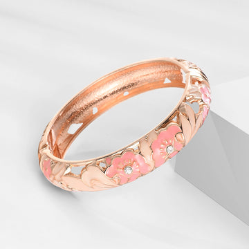 Morning Glory Enamel Cuff Bracelet [2C7OXWAT]