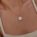 Mother of Pearl Locket Necklace [VWKY69KN]