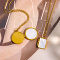 Mother of Pearl Locket Necklace [WIAI4E3W]