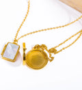 Mother of Pearl Locket Necklace [ZIKNO6NW]
