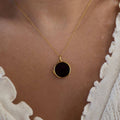 Mother of Pearl Locket Necklace [I5236L39]