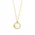 Mother of Pearl Locket Necklace [CYBU9W71]