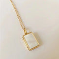 Mother of Pearl Locket Necklace [FJW7FZ5E]