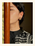 Mother-of-Pearl Palace Style Earrings [4SZKFERW]