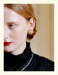 Mother-of-Pearl Palace Style Earrings [F4P58NPI]