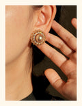 Mother-of-Pearl Palace Style Earrings [00ZD5Q7W]