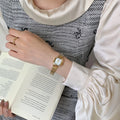 Mother-Of-Pearl Square Bracelet Watch [K028JXLI]
