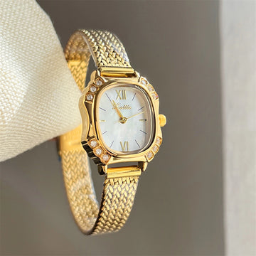 Mother-Of-Pearl Square Bracelet Watch [3ET3LOTL]