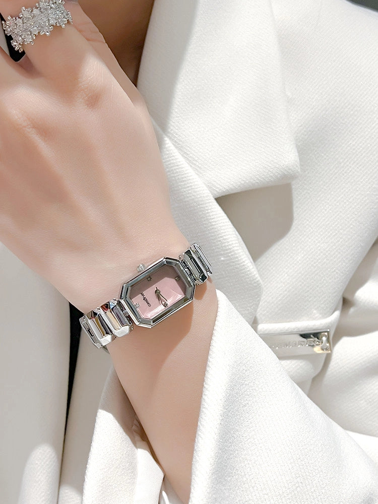 Mother-of-Pearl Square Bracelet Watch [B81WDSE0]
