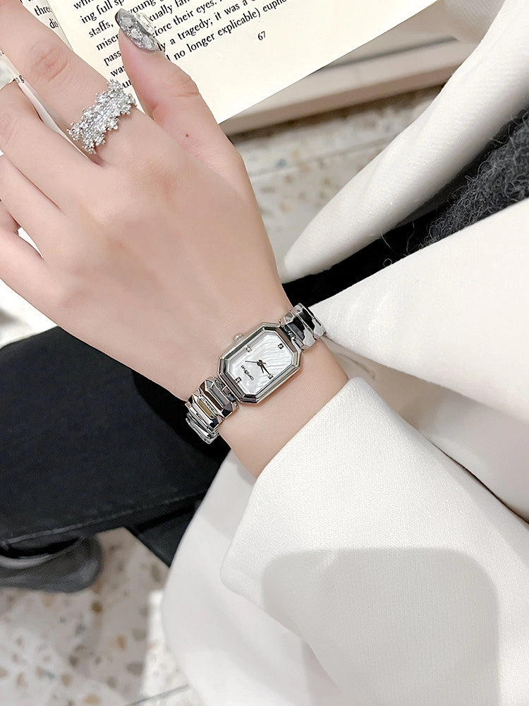 Mother-of-Pearl Square Bracelet Watch [PZEGSQQ1]