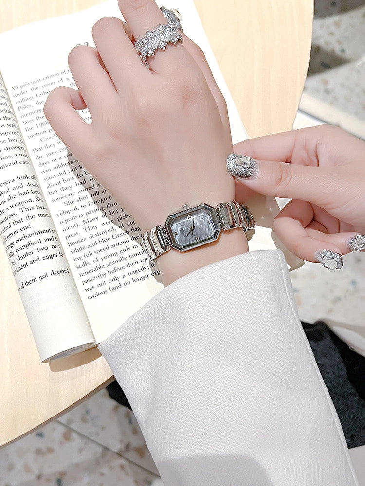 Mother-of-Pearl Square Bracelet Watch [7C8KM1A1]