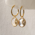 Mother-of-Pearl Sun Coin Earrings [6PIVQCQL]