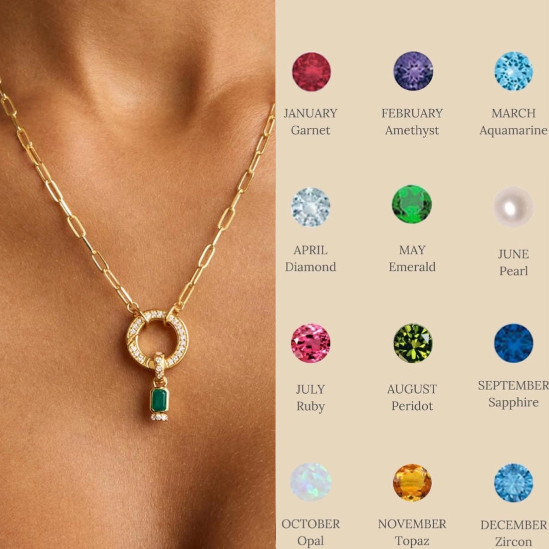 Movable Birthstone Pendant [53T7S1AX]
