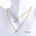 Mulan Layered Crystal Necklace [02TH1T34]